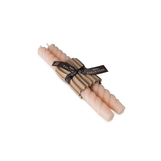Rope Taper Candle Set, 10ʺ — Blush