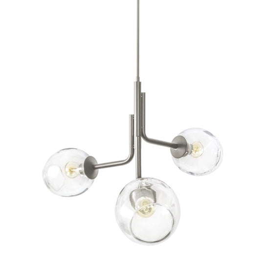 Caledonia Chandelier with 3 Globes – Sterling