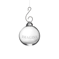 Engraved "Imagine" Round Ornament in Gift Box view 1