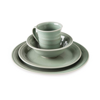 Belmont Dinnerware — Crackle Celadon view 1