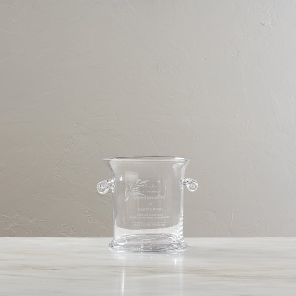 Norwich Ice Bucket - L with Engraved Wedding Invitation view 2