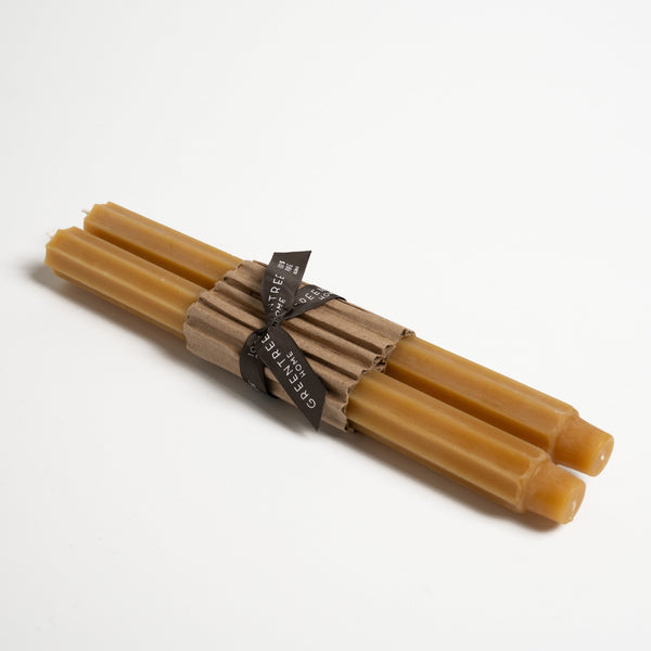 Natural Fluted Church Taper Candle Set - 12 Inch view 1