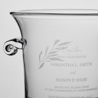 Norwich Ice Bucket - L with Engraved Wedding Invitation view 2