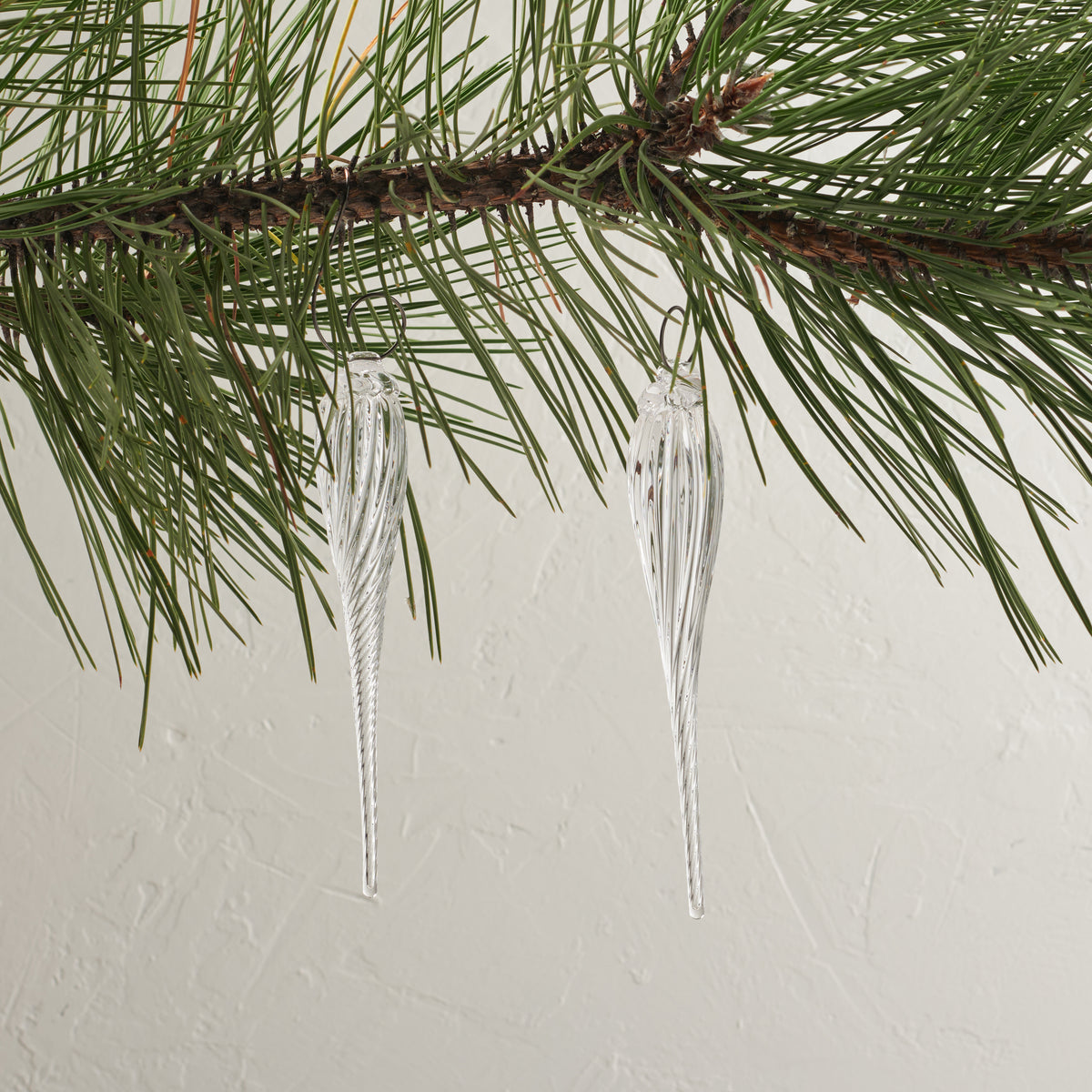 Optic Icicle Ornament in Gift Box - Set of 2