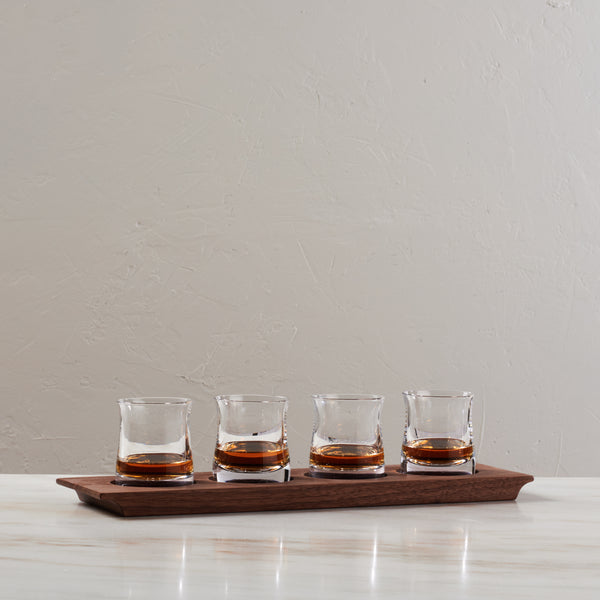 Shoreham Whiskey Set with Walnut Wood Base view 2