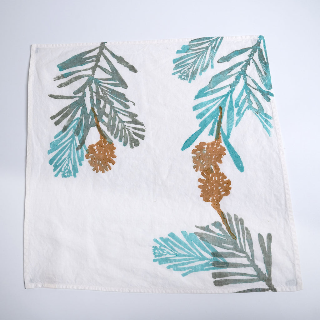 Pine Holiday Linen Napkin - 18 Inch view 2