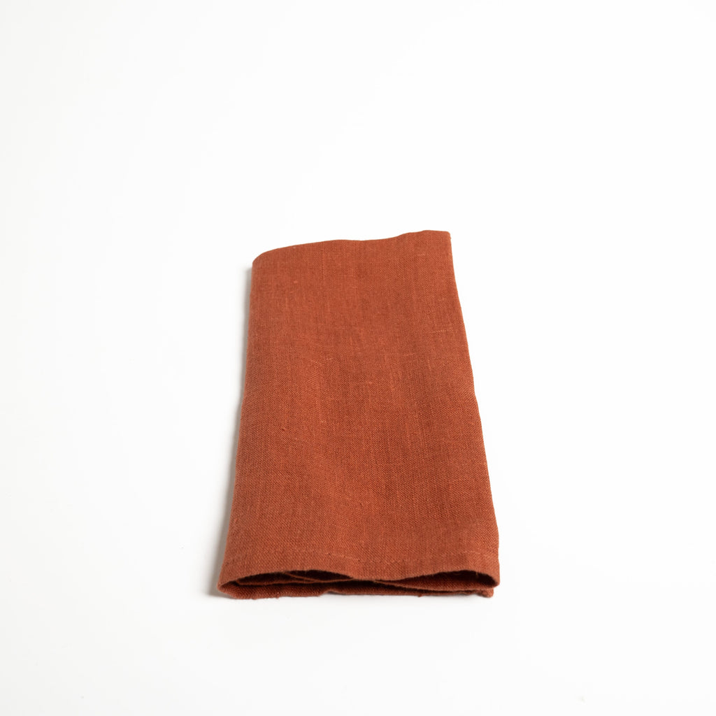 Terracotta Linen Napkins - Set of 4 view 2