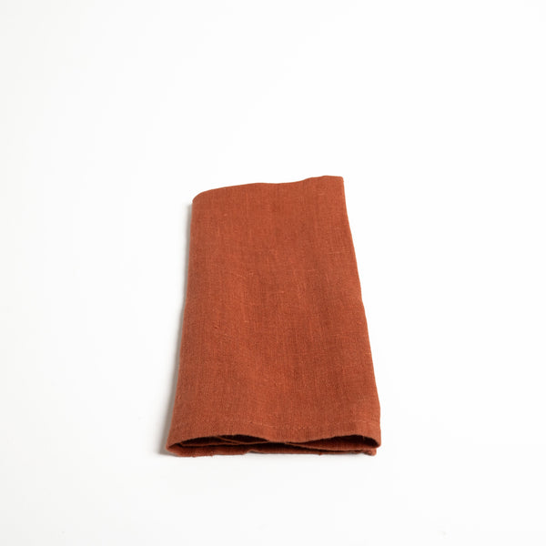 Terracotta Linen Napkins - Set of 4 view 2