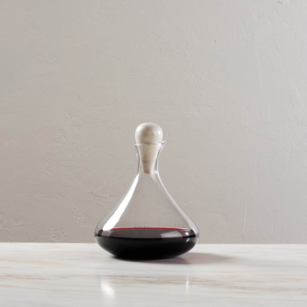 Vintner Wine Decanter with Marble Stopper view 2