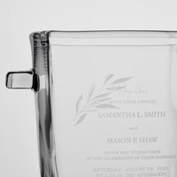 Woodbury Ice Bucket with Engraved Wedding Invitation view 3