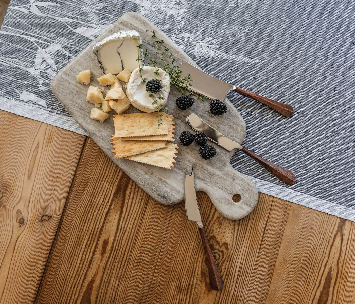 Simon Pearce Woodbury Cheese Knife Set | Hand-Forged Stainless Steel