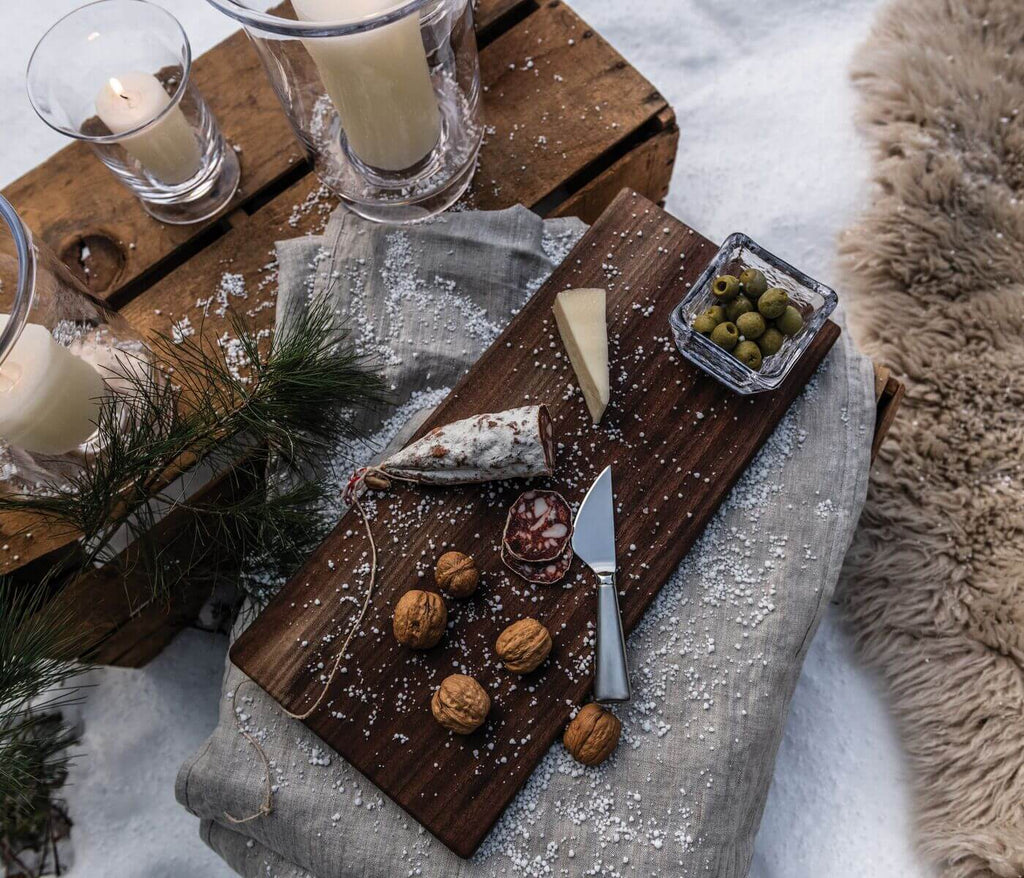 Live Edge Board + Glass Bowl Set — Black Walnut view 6