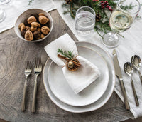 White Hemmed Linen Napkins - Set of 4 view 2