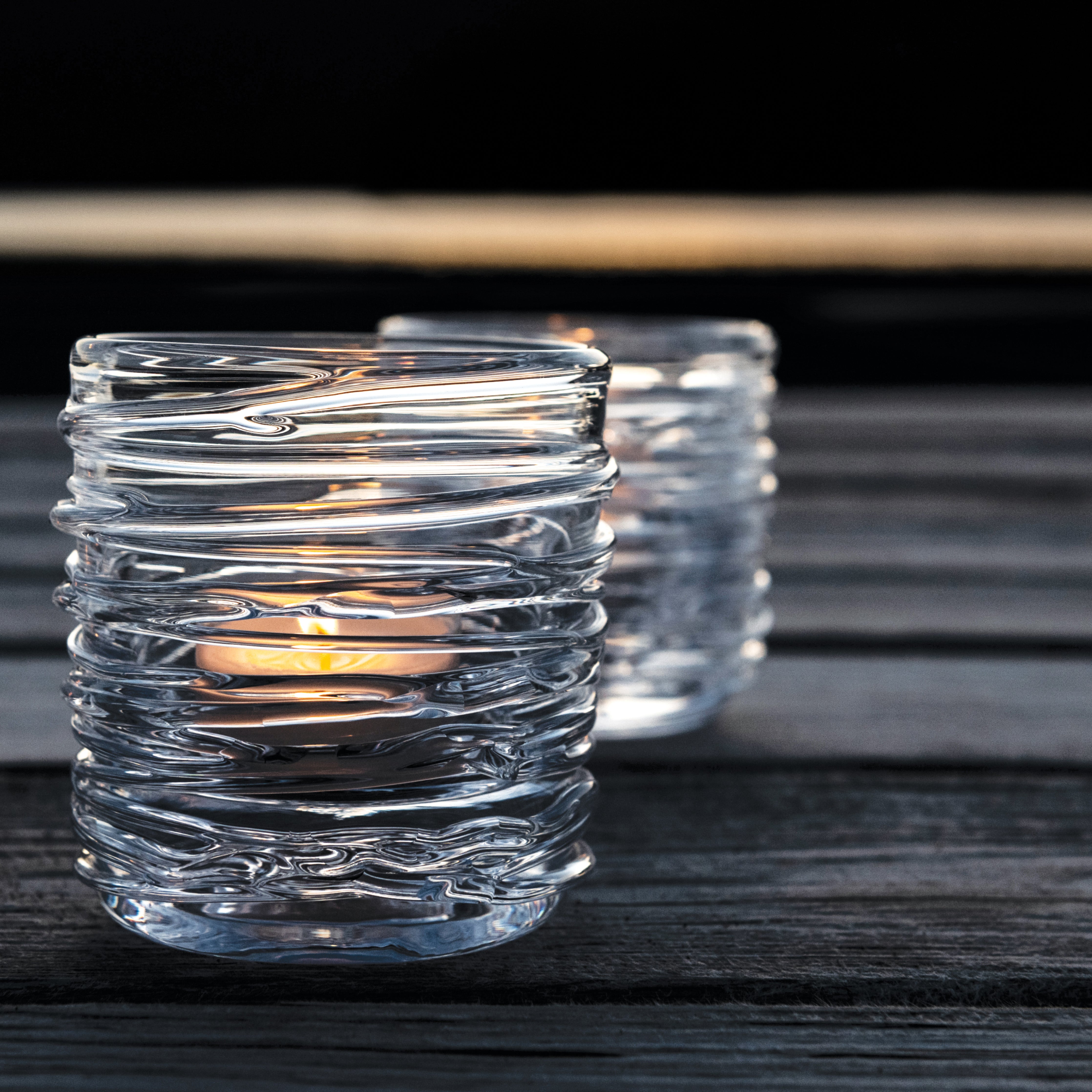 Simon Pearce Echo Lake Tealight, Set of 2 | Handblown Glass