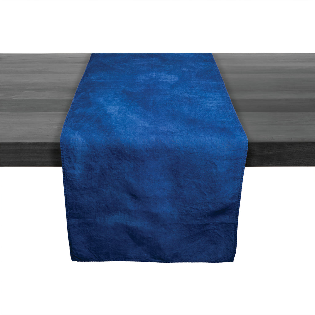 Indigo Linen Runner - 67 Inch view 1