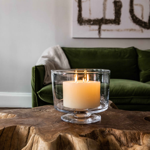 Pillar Candle, 6" x 4" — Ivory Three Wick view 2