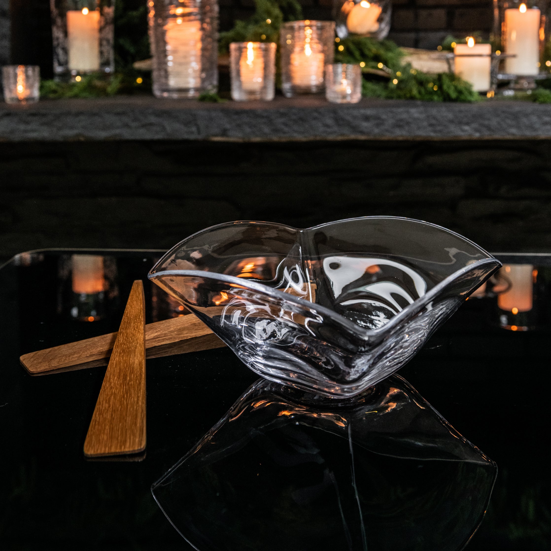 Simon Pearce Woodbury Bowl & Salad Serving Set - Thumbnail 3