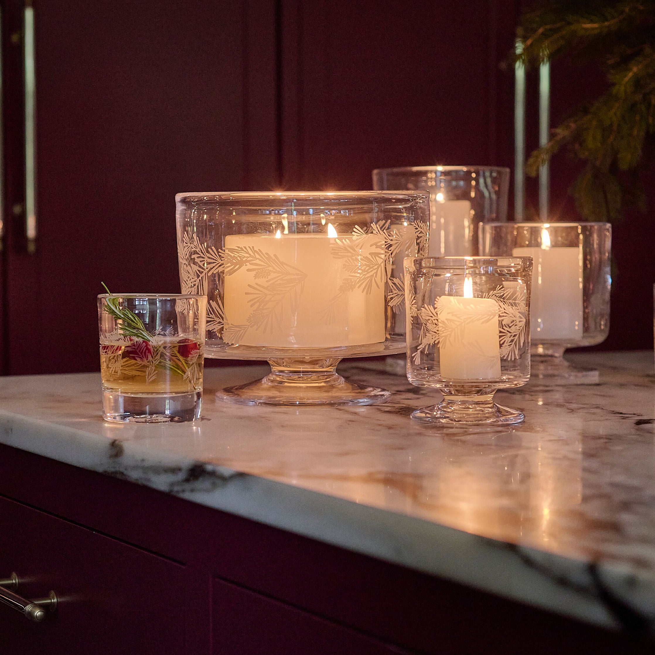 Engraved Pine Ascutney Double Old-Fashioned in Gift Box - Set of 2
