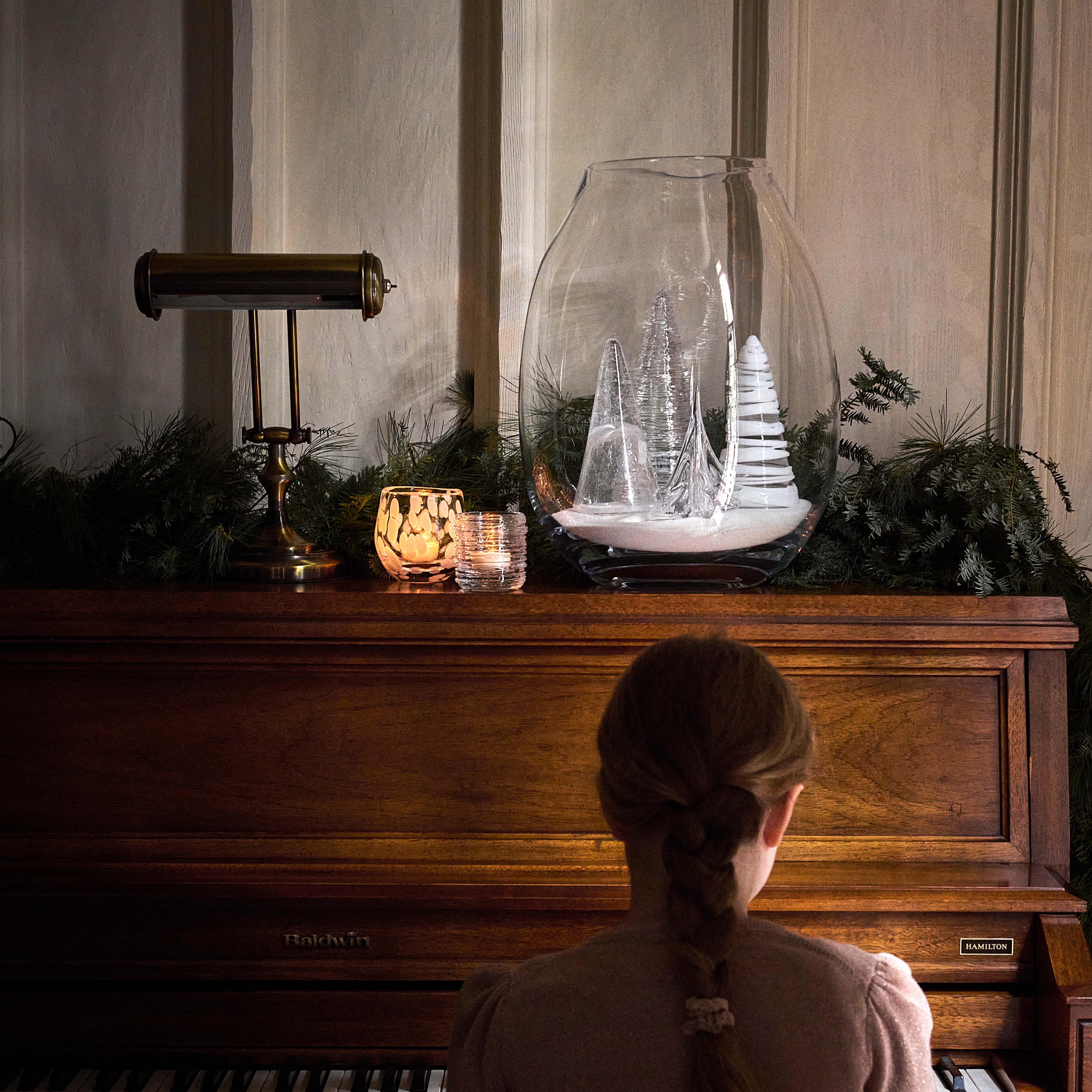 Simon Pearce Woodstock Snow Globe | Handblown Glass