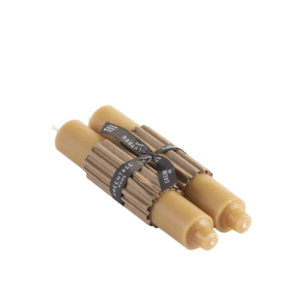 Column Taper Candle, 9 Inch, Set of 2 — Natural view 1