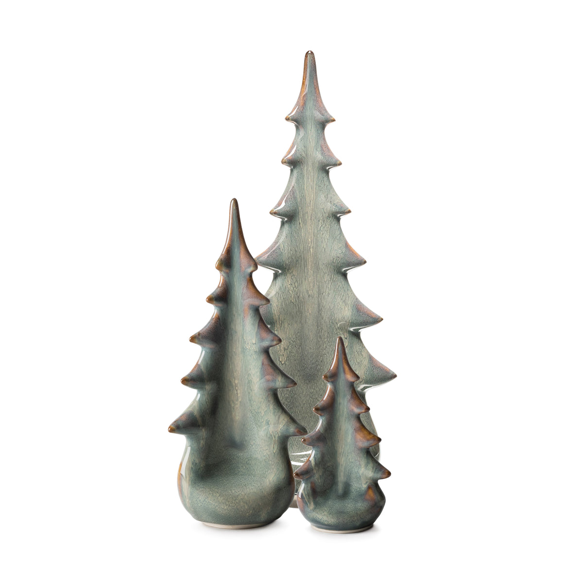 Pottery Evergreen Trio