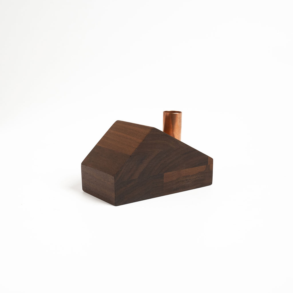 Hauskaa Wooden Mid-Century Modern Ranch Candlestick Holder view 1