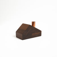 Hauskaa Wooden Mid-Century Modern Ranch Candlestick Holder view 1