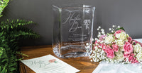 Engraved Weston Vase - L with Wedding Invitation view 3