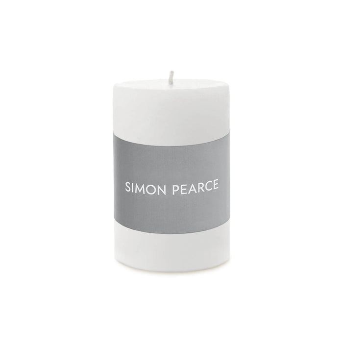 White Pillar Candle view 2
