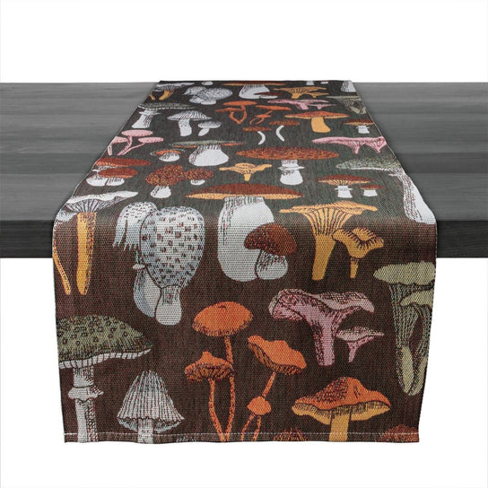 Linen Runner, 60" — Autumn Mushroom